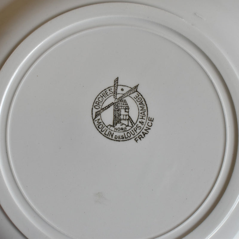 Vintage Plate, Moulin des Loups, Fleur Rouge B