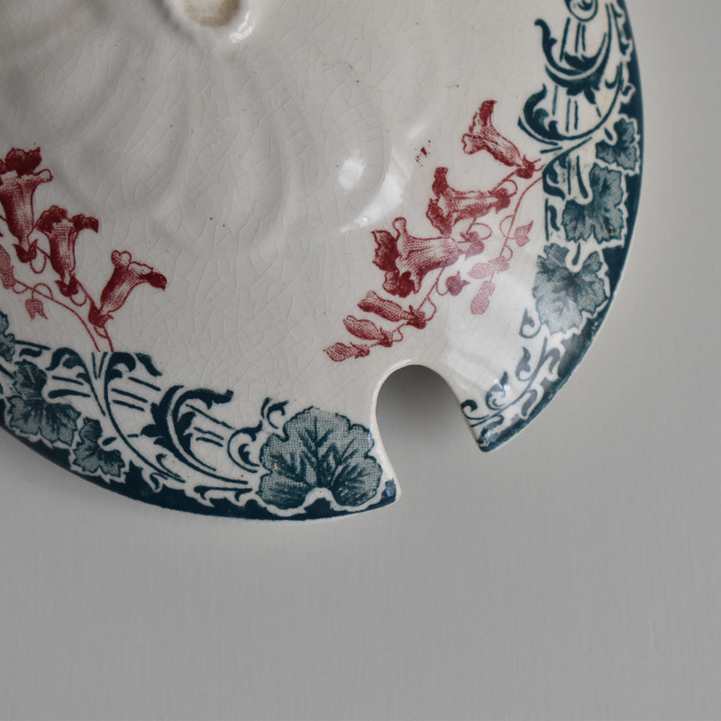 Antique sauce boat, Longwy, Carmen