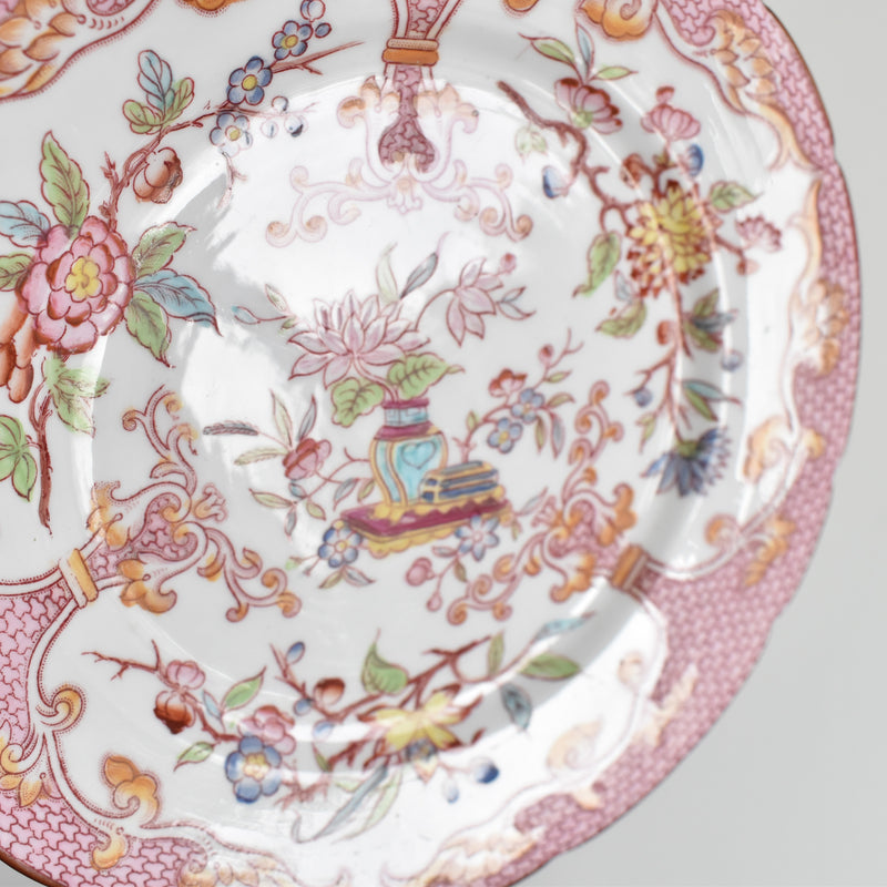 Antique Dessert Plate Sarreguemines Minton Pink 235 E