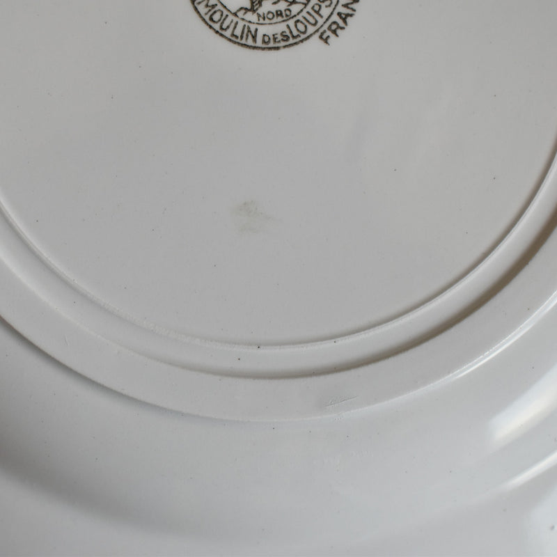 Vintage Plate, Moulin des Loups, Fleur Rouge B