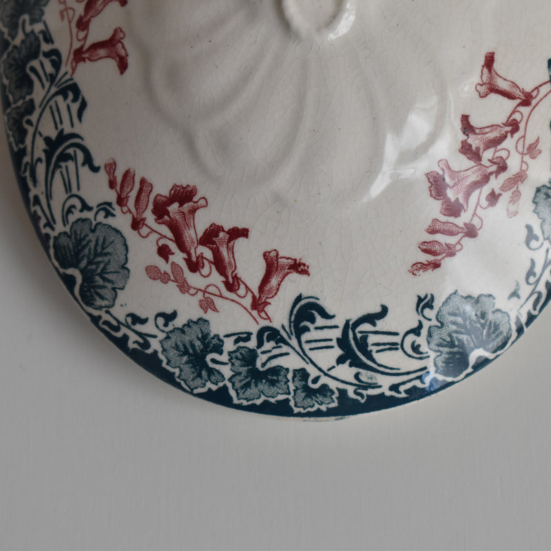 Antique sauce boat, Longwy, Carmen