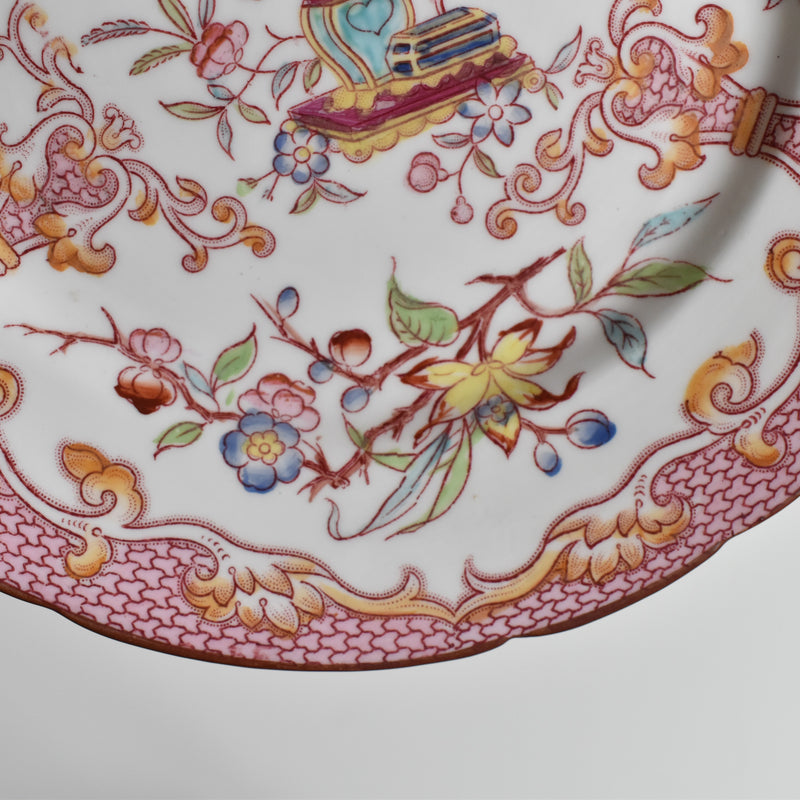 Antique Dessert Plate Sarreguemines Minton Pink 235 E