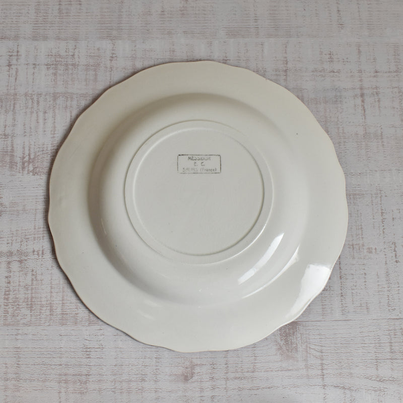 Vintage Deep Plate, Sarreguemines, Messidor B