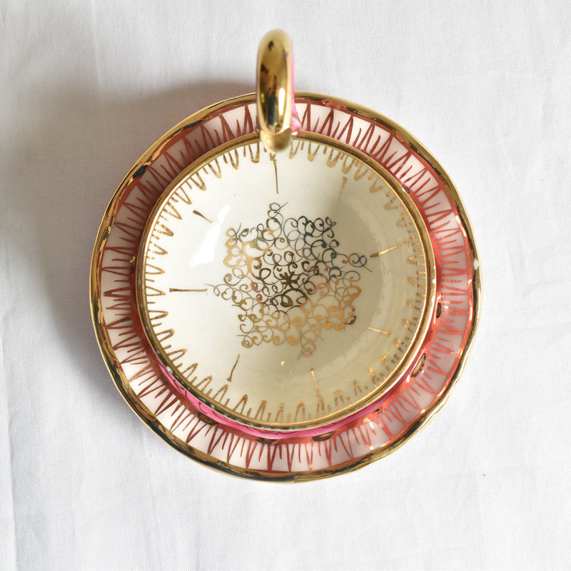 ア.ドラサンヴァル A.Dressinval コーヒーカップ＆ソーサー ピンク