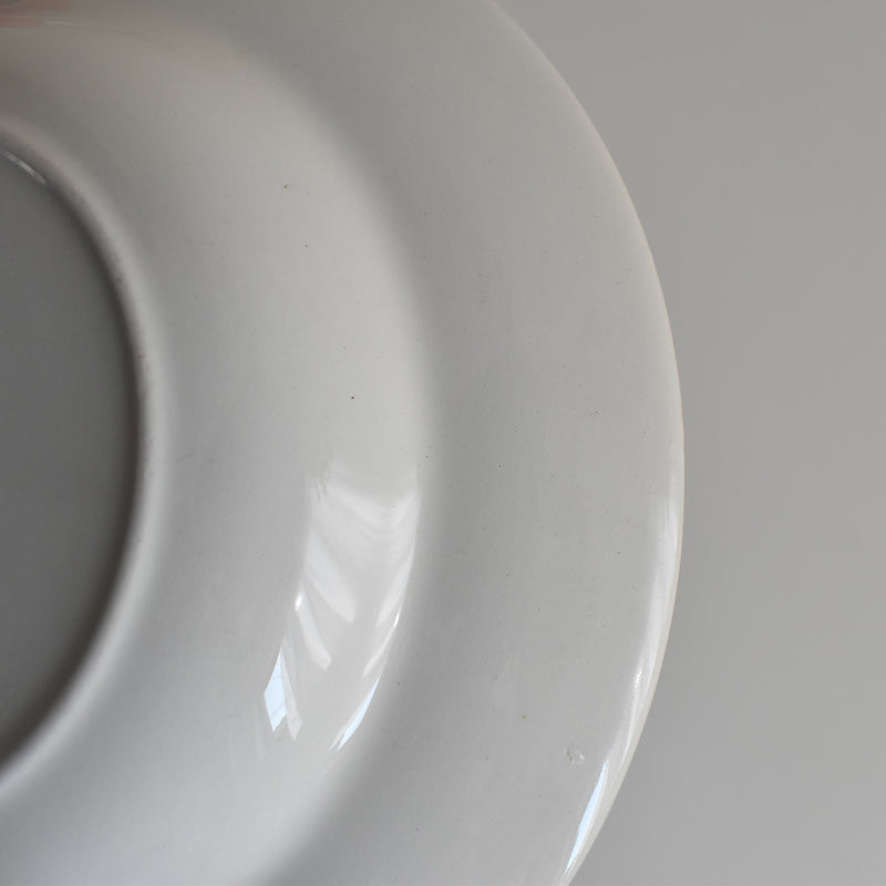 Vintage Deep Plate, Digoin & Sarreguemines White E