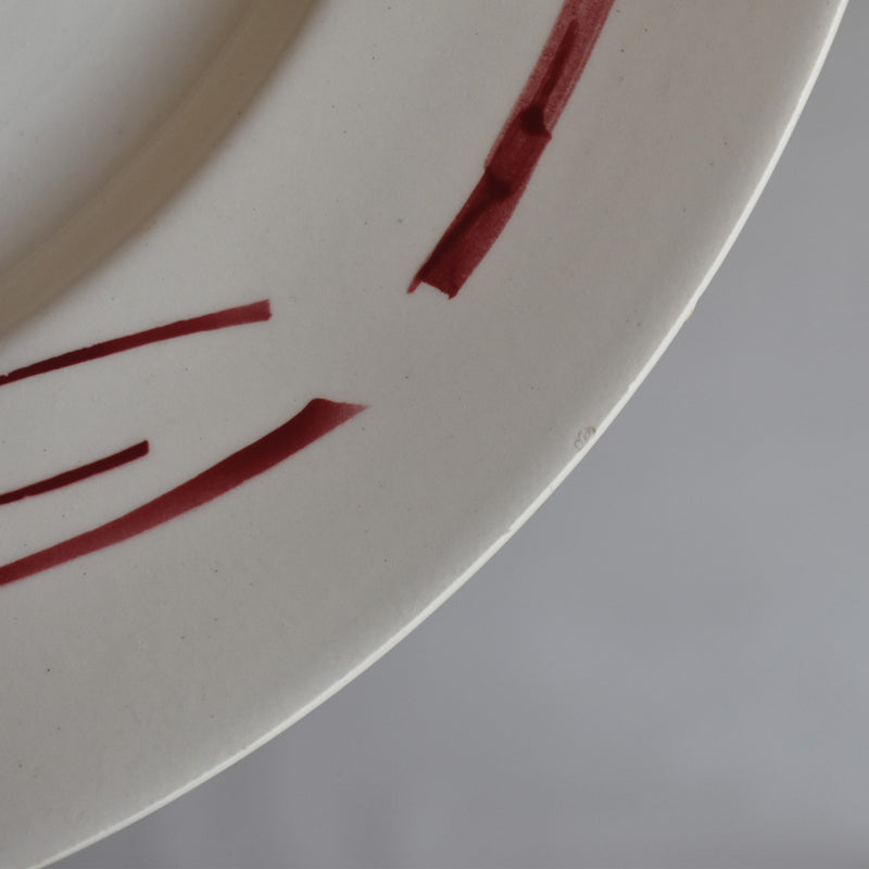 Vintage Plate, Moulin des Loups, Fleur Rouge B
