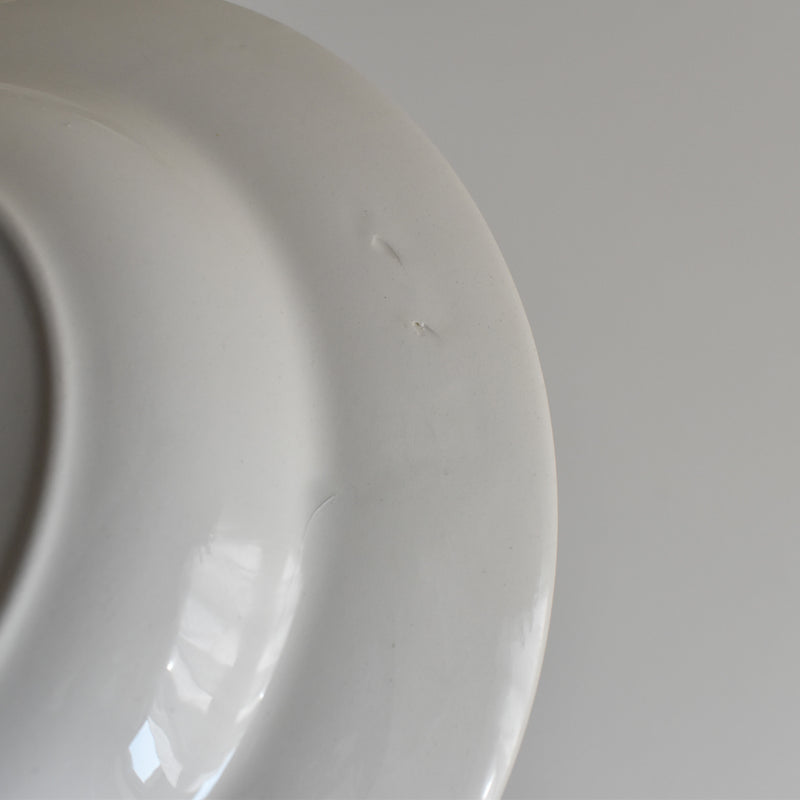 Vintage Deep Plate, Digoin & Sarreguemines White E