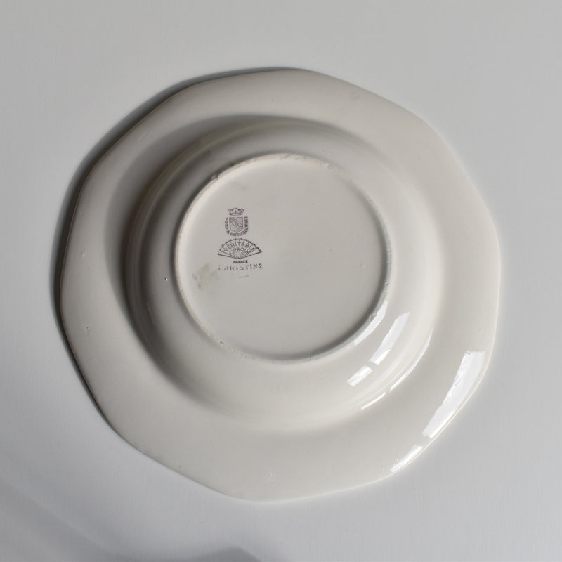 Vintage Deep Plate, Digoin & Sarreguemines "Christine H"