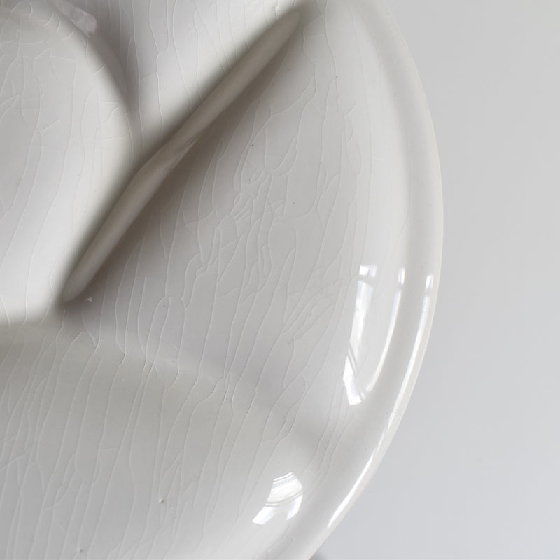 Vintage Fondue Plate, Gien, White, B