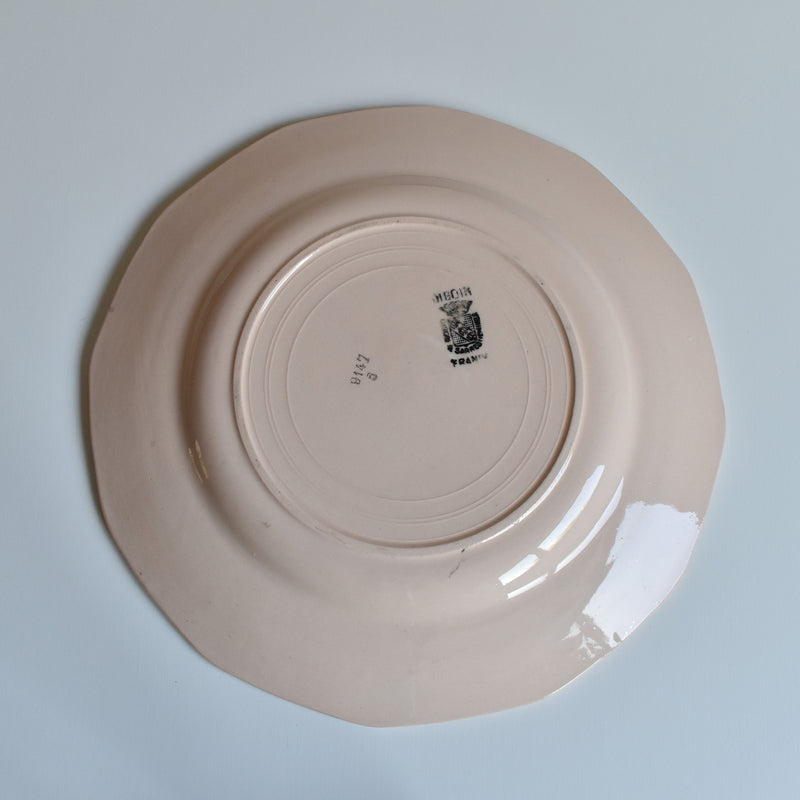 Vintage plate Digoin & Sarreguemines 9147 Rose C