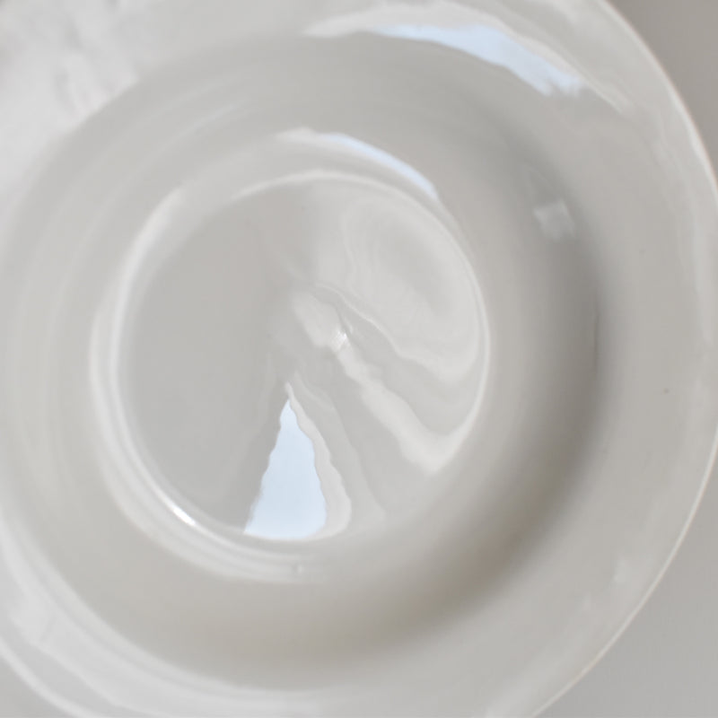 Vintage Deep Plate, Digoin & Sarreguemines White E