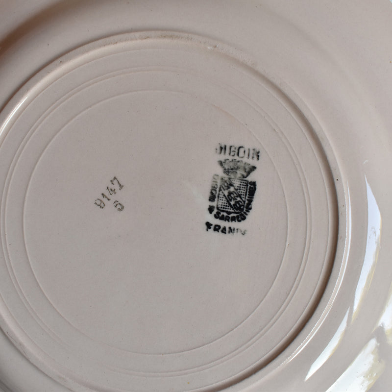 Vintage plate Digoin & Sarreguemines 9147 Rose C