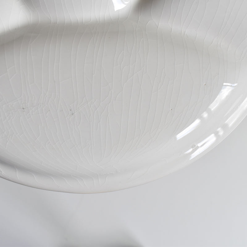 Vintage Fondue Plate, Gien, White, B