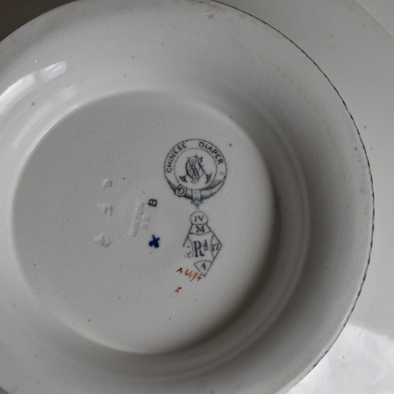 Antique Pedestal Plate, Minton Chinese Diaper