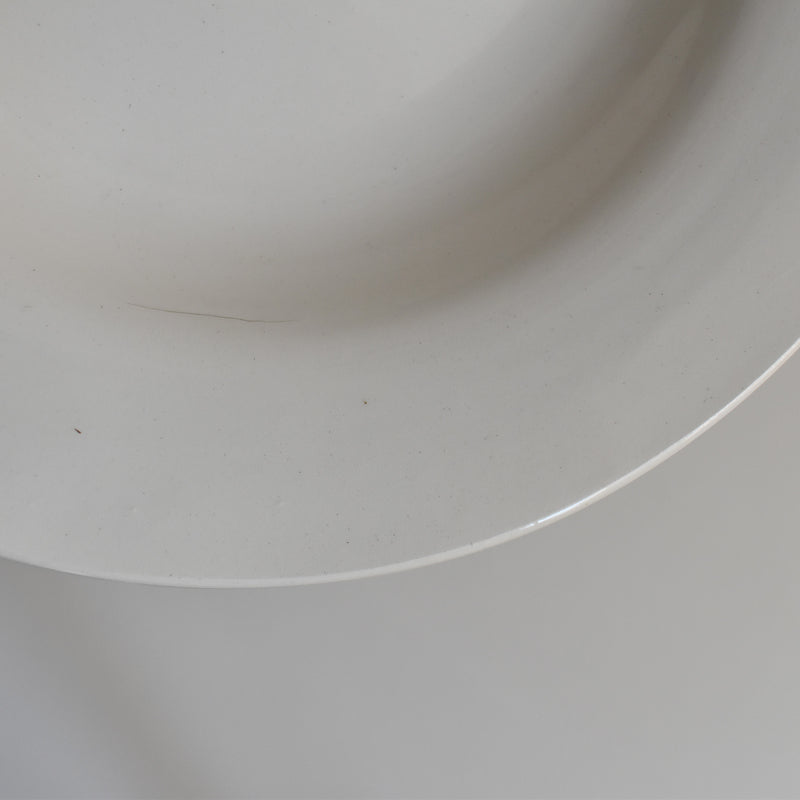 Vintage Deep Plate, Digoin & Sarreguemines White E