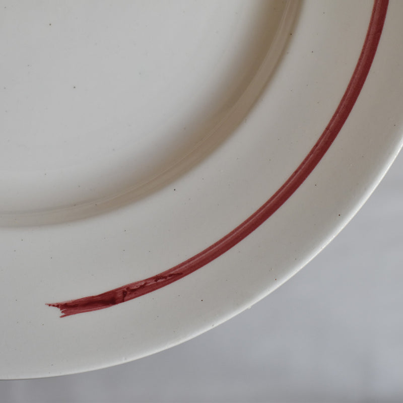 Vintage Plate Moulin des Loups Fleur Rouge C