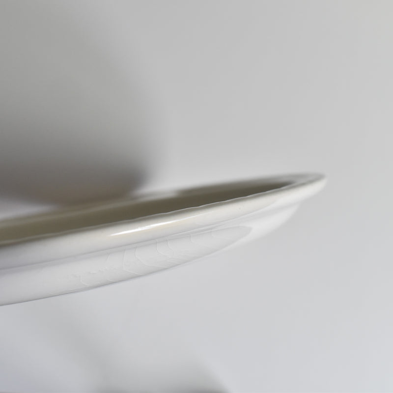 Vintage Fondue Plate, Gien, White, B