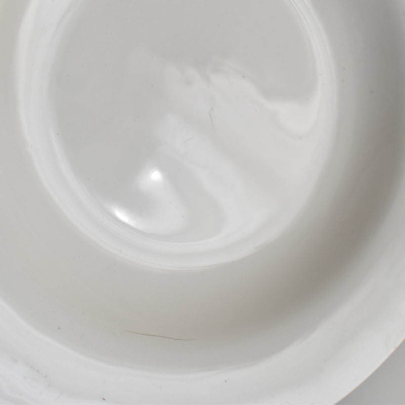 Vintage Deep Plate, Digoin & Sarreguemines White E