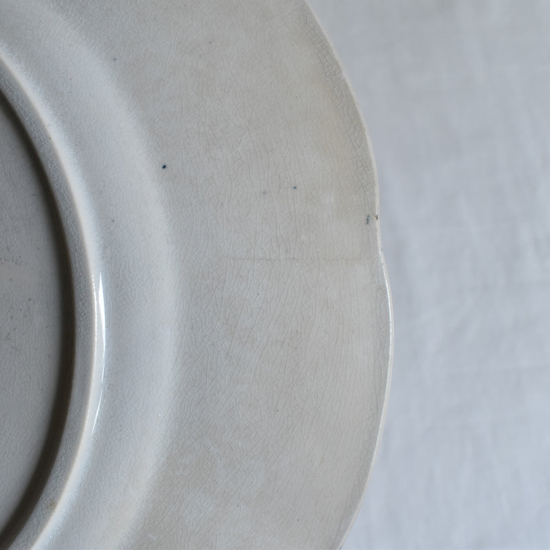 Antique Plate Badonviller Richelieu Blue