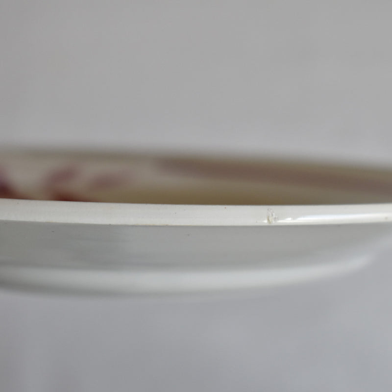Vintage Plate Moulin des Loups Fleur Rouge C