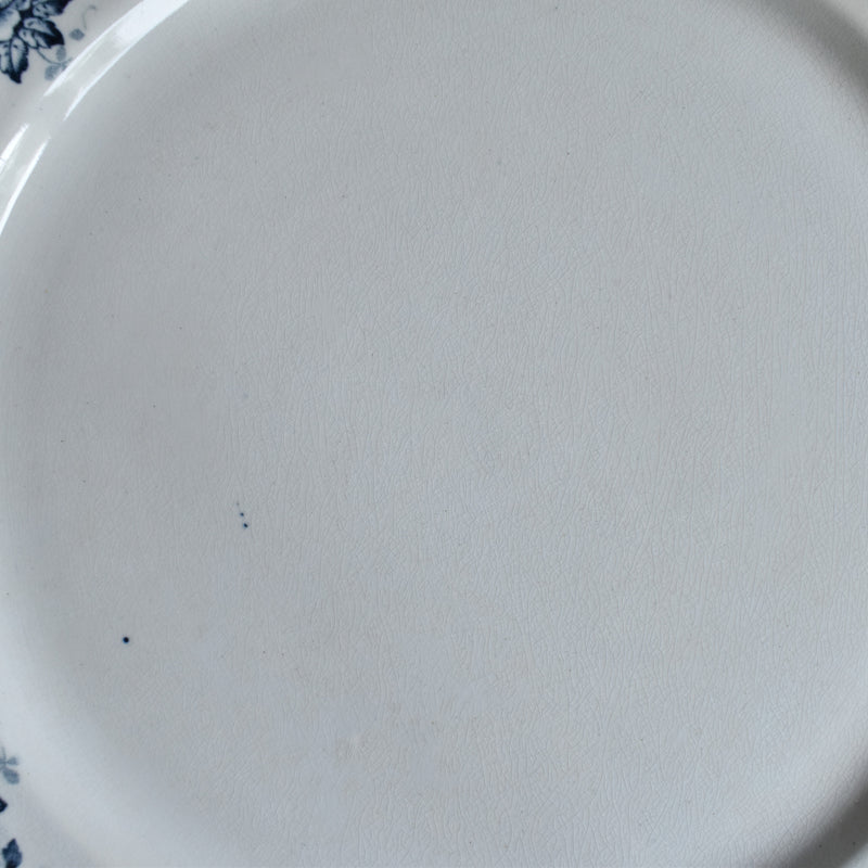 Antique Plate Badonviller Richelieu Blue