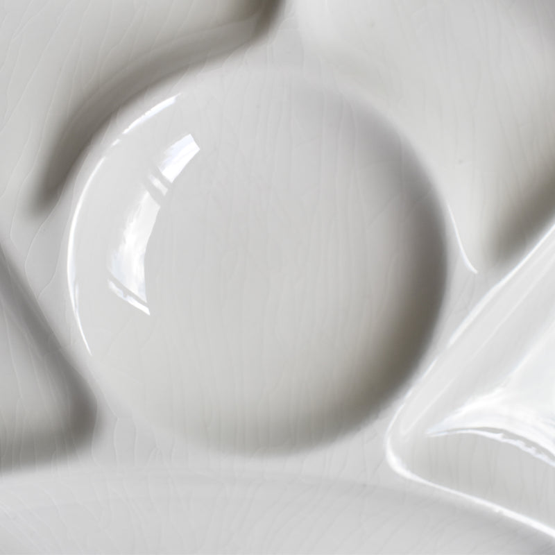 Vintage Fondue Plate, Gien, White, B