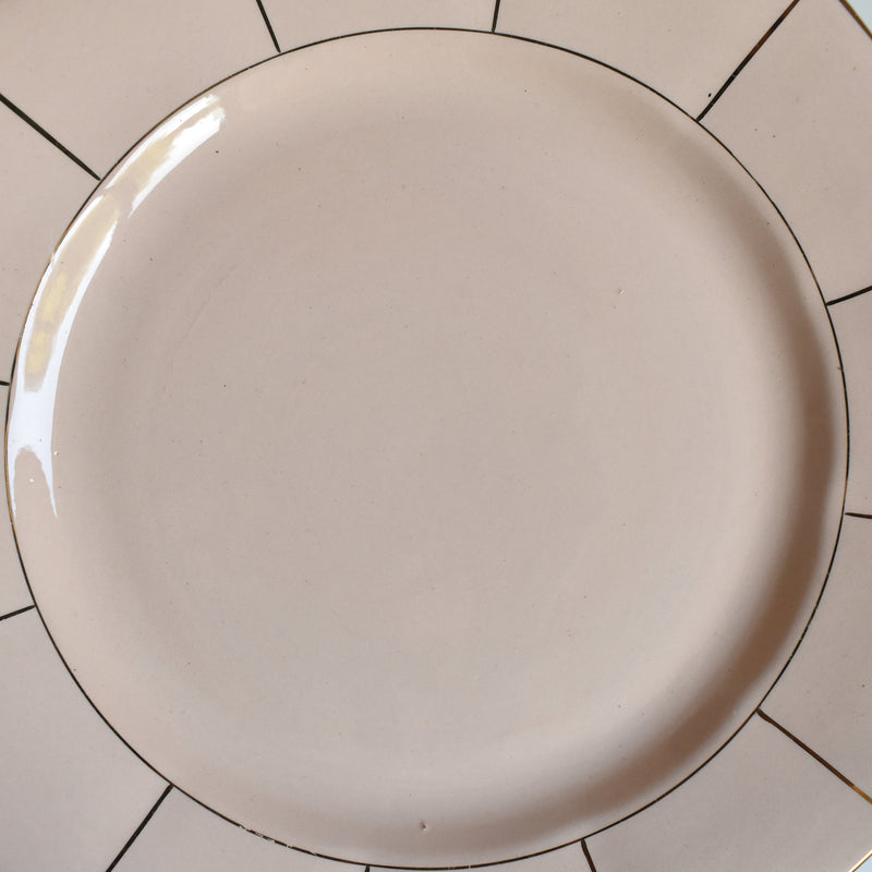 Vintage plate Digoin & Sarreguemines 9147 Rose C