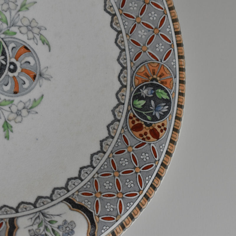 Antique Pedestal Plate, Minton Chinese Diaper