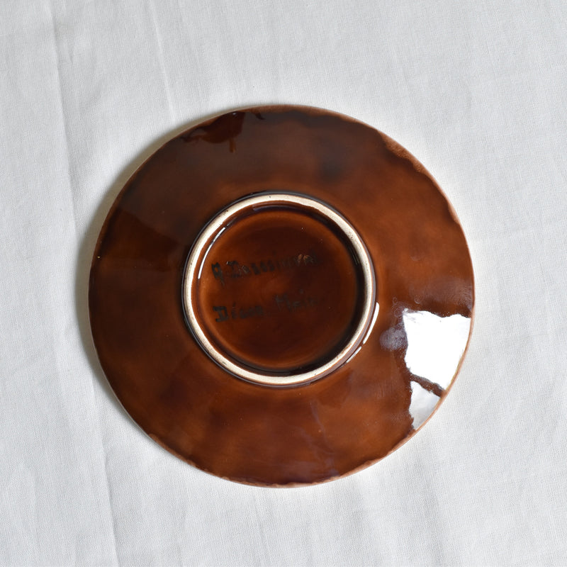 ア.ドラサンヴァル A.Dressinval コーヒーカップ＆ソーサー ブラウン