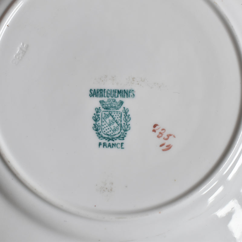 Antique Dessert Plate Sarreguemines Minton Pink 235 G