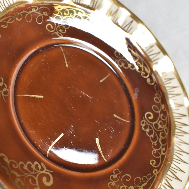 ア.ドラサンヴァル A.Dressinval コーヒーカップ＆ソーサー ブラウン