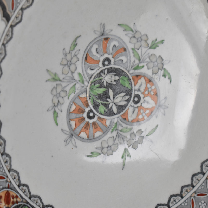 Antique Pedestal Plate, Minton Chinese Diaper