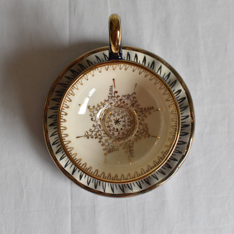 Zika コーヒーカップ＆ソーサー ダークブルー B