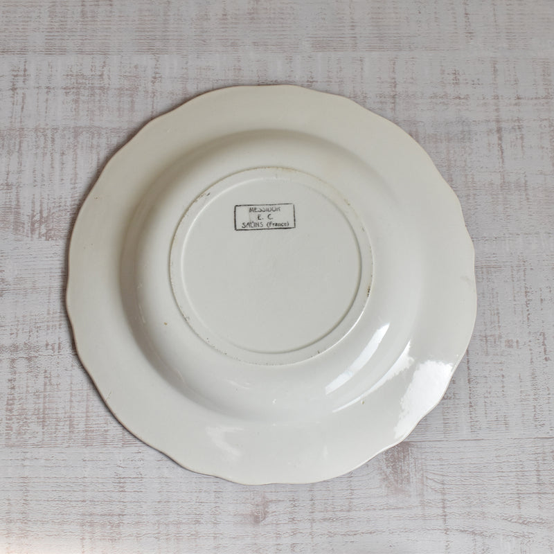 Vintage Deep Plate, Saran, Messidor I
