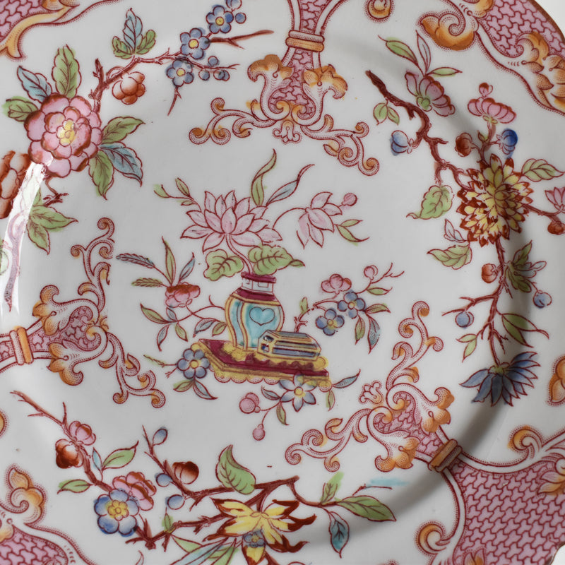 Antique Dessert Plate Sarreguemines Minton Pink 235 G
