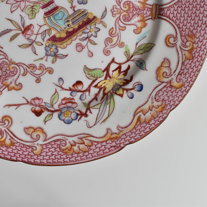 Antique Dessert Plate Sarreguemines Minton Pink 235 G