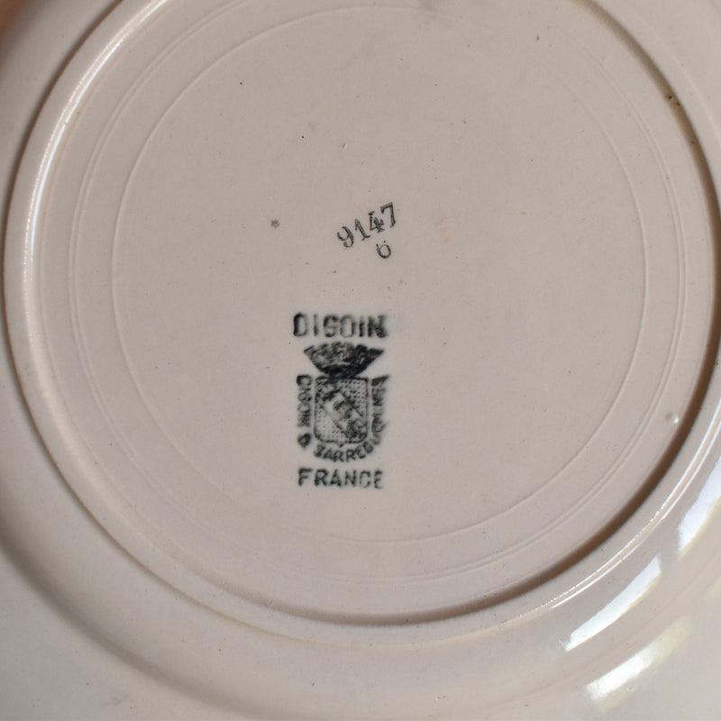 Vintage Plate Digoin & Sarreguemines 9147 Rose D