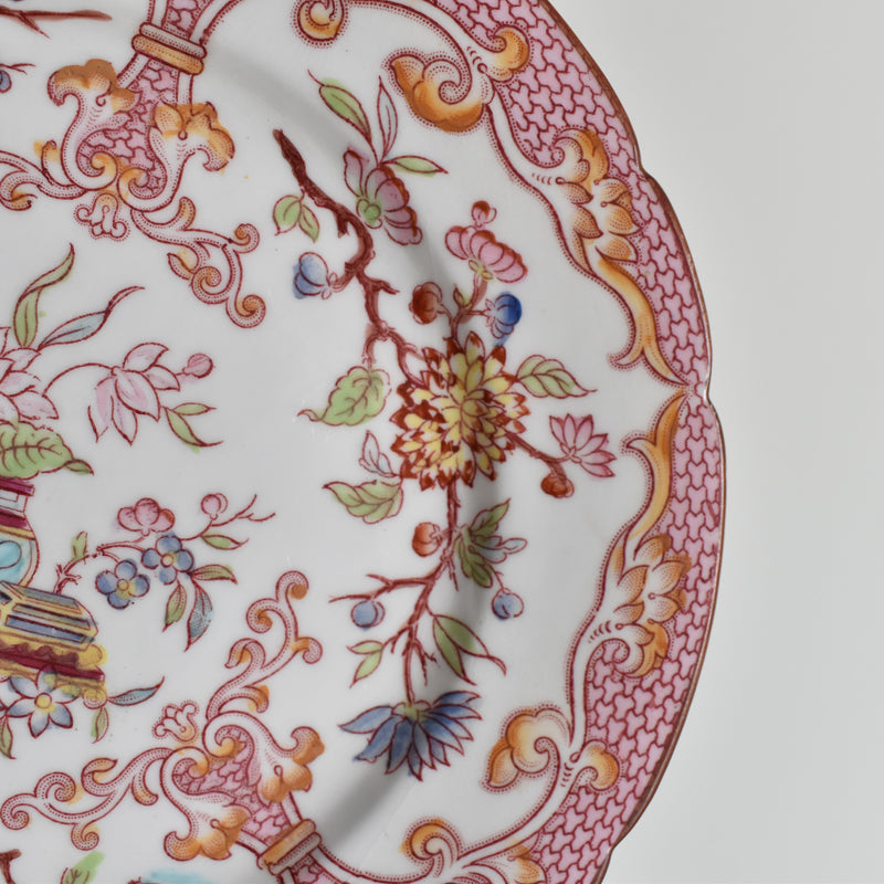 Antique Dessert Plate Sarreguemines Minton Pink 235 G