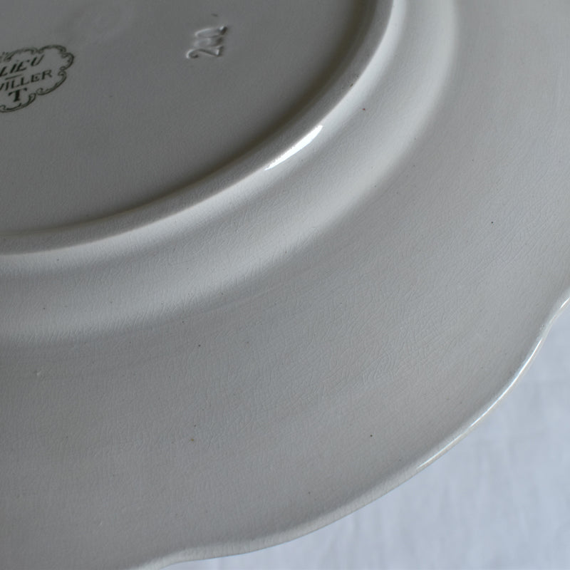 Antique Plate: Badonviller Richelieu Green