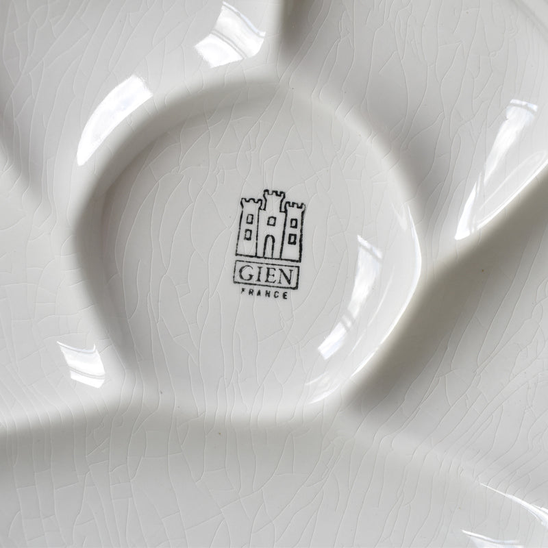 Vintage Fondue Plate, Gien, White C