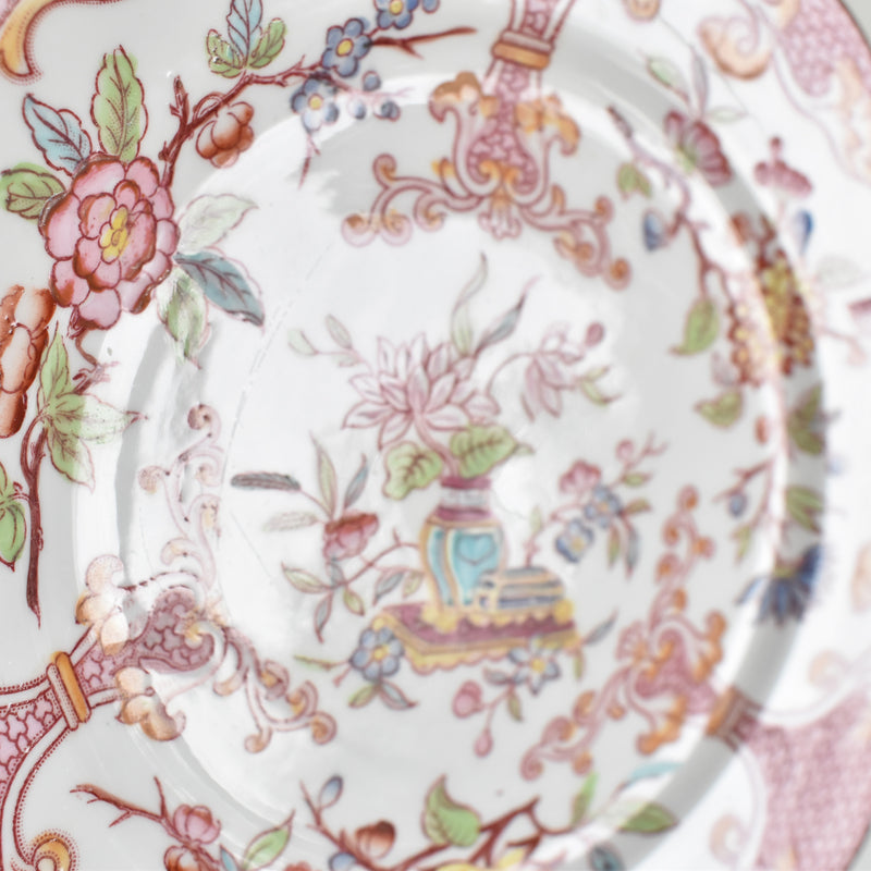 Antique Dessert Plate Sarreguemines Minton Pink 235 G