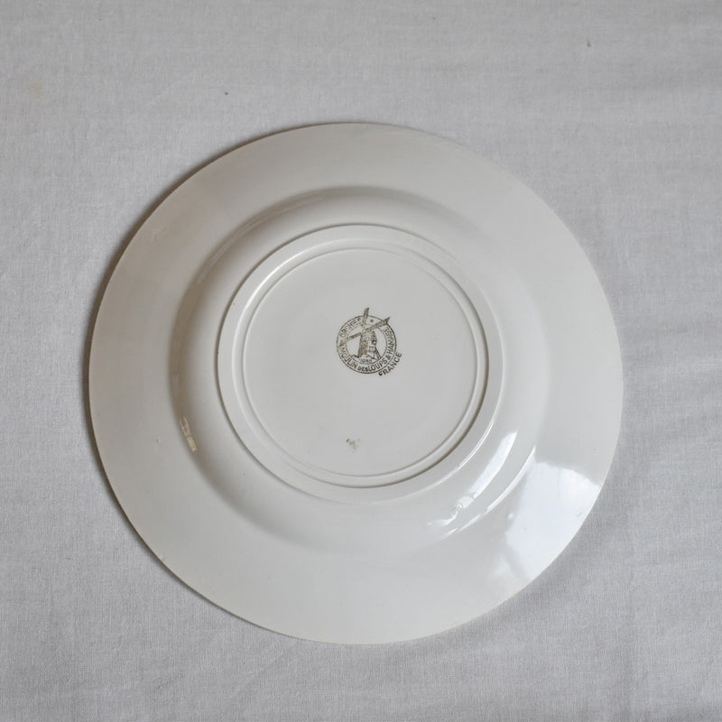 Vintage Plate - Moulin des Loups Fleur Rouge E