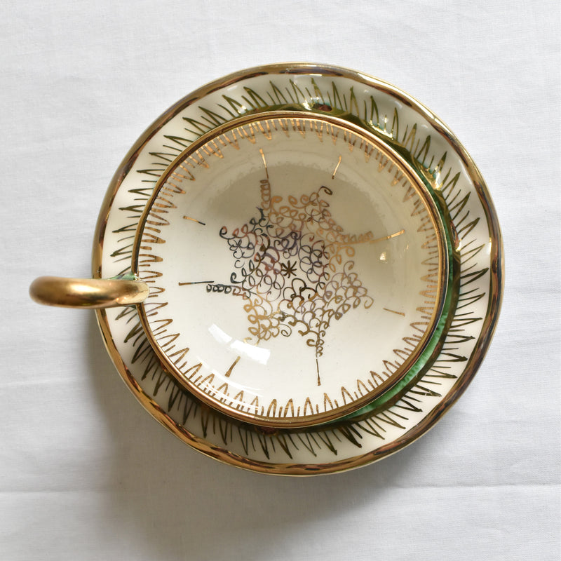 ア.ドラサンヴァル A.Dressinval コーヒーカップ＆ソーサー グリーン