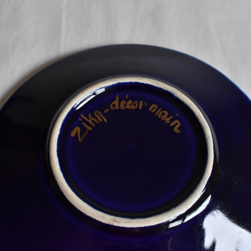 Zika コーヒーカップ＆ソーサー ダークブルー B