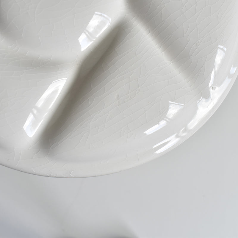 Vintage Fondue Plate, Gien, White C