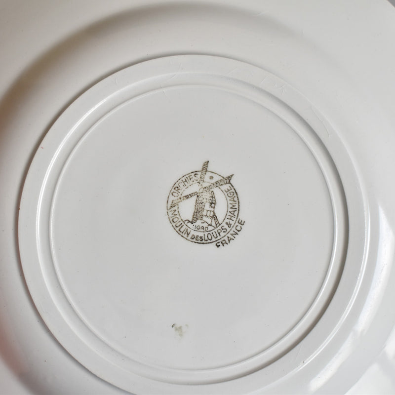 Vintage Plate - Moulin des Loups Fleur Rouge E