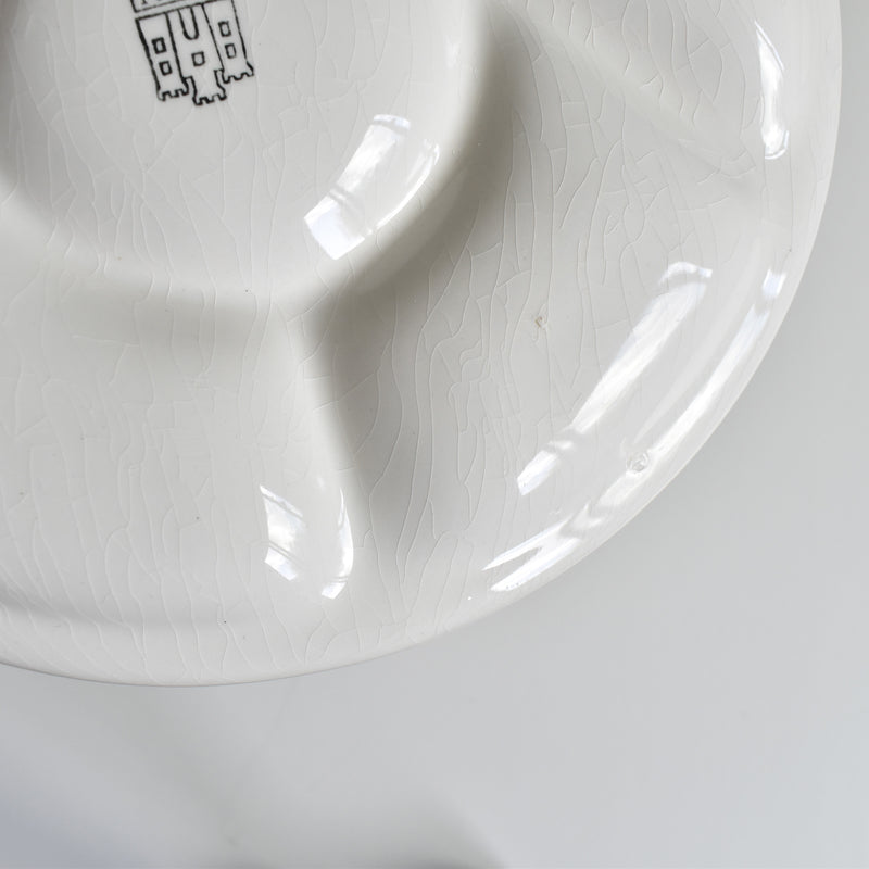 Vintage Fondue Plate, Gien, White C