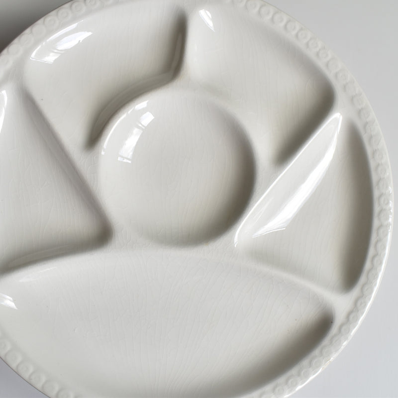 Vintage Fondue Plate, Gien, White C