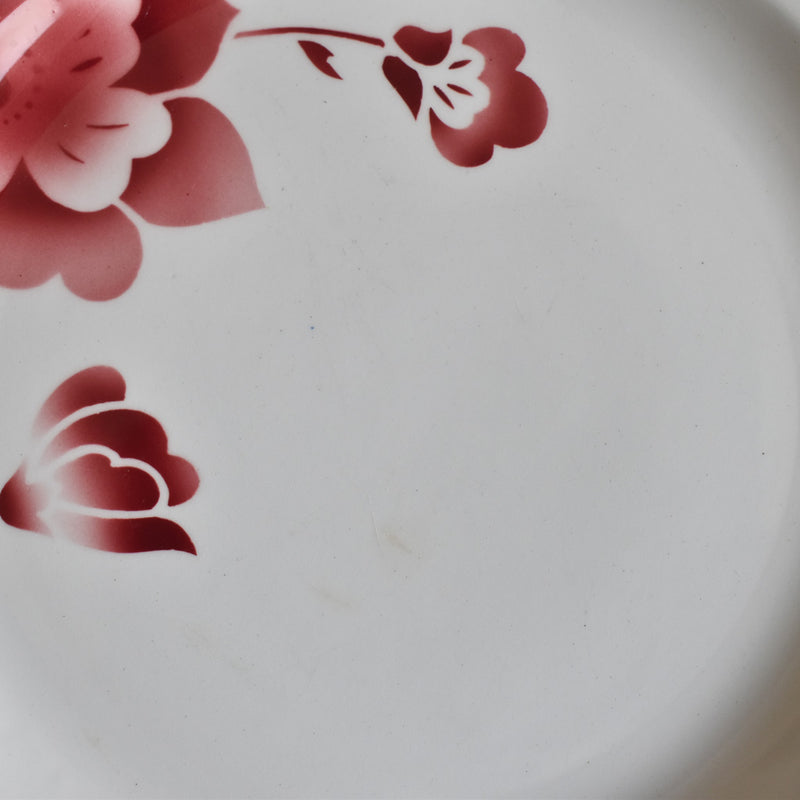 Vintage Plate - Moulin des Loups Fleur Rouge E