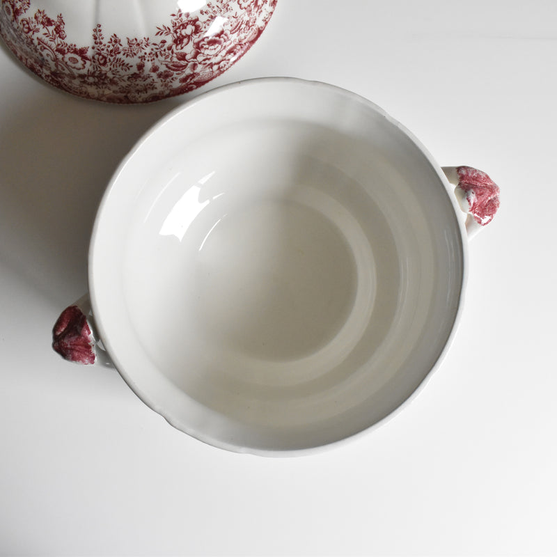Vintage Soup Tureen, Lunéville Tradition (Red)